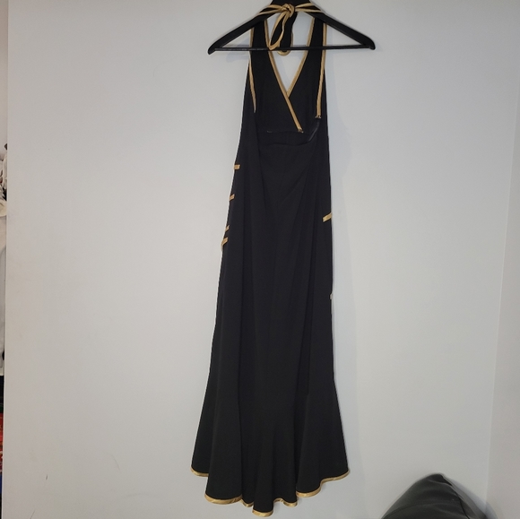 Frank Lyman design women's black with gold trim ruffled party dress - Picture 10 of 10